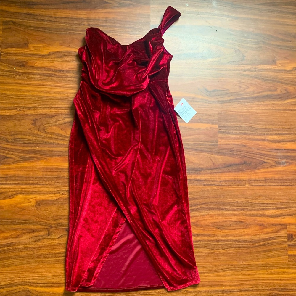 Women’s Asos Velvet Midi Dress, Size 12P